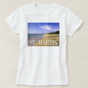 Camiseta Baía Longa Praia de Long Bay, St. Martin