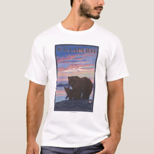 Camiseta Baía, WashingtonBear e Cub de Willapa