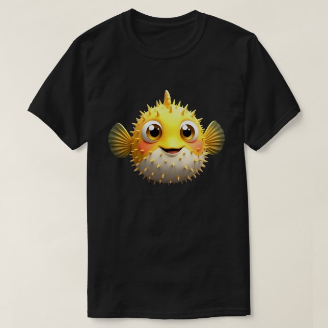 Camiseta Baiacu Fofo Peixe Fugu Fácil Halloween  (Frente do Design)