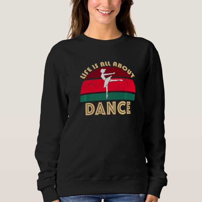 Camiseta Bailarina Dançando Pose de Ballet Jete A Vida É Tu (Frente)