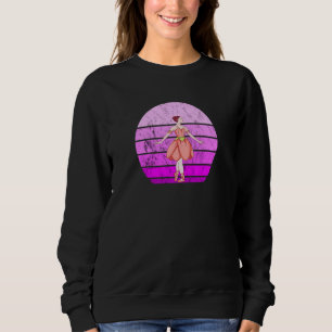 Camiseta Bailarina Dançarina de Ballet Menina Retro Pôr do 