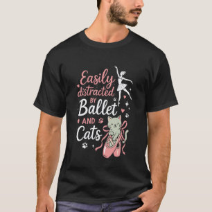 Camiseta Bailarina Dançarina Menina Bailarina Gato Facilmen
