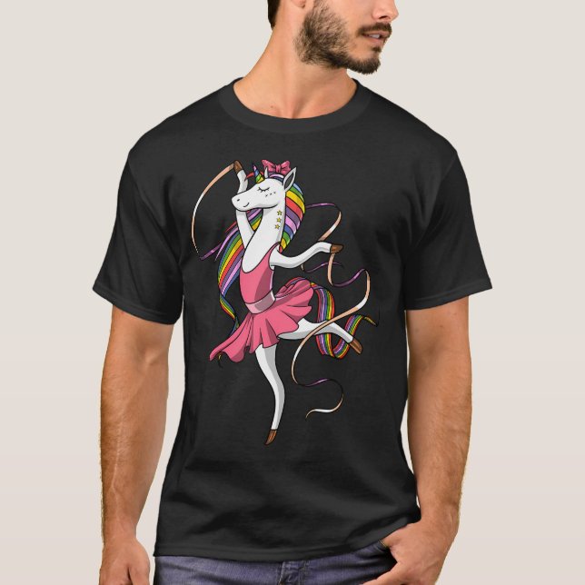 Camiseta Bailarina de Ballet de Unicórnio (Frente)