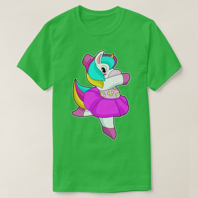 Camiseta Bailarina de Ballet Unicórnio (Frente do Design)