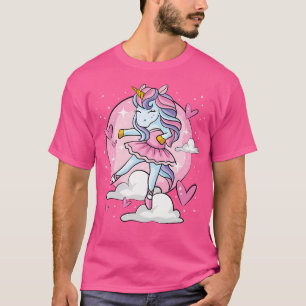 Camiseta Bailarina de Ballet Unicórnio Dança Fofo n Garota