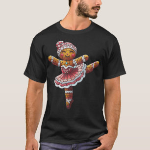 Camiseta Bailarina de Biscoito de Natal Professora de Dança