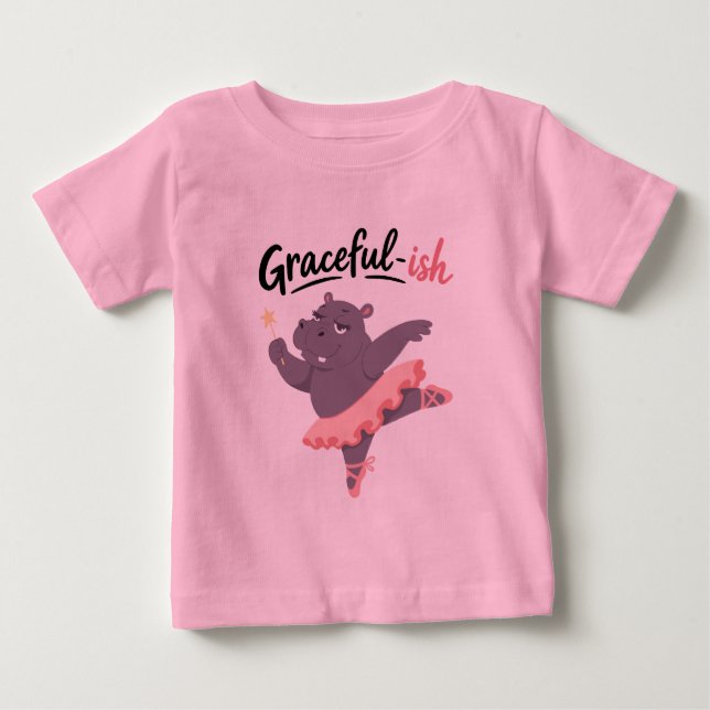 Camiseta Bailarina de Hipopótamo Graciosa-ish (Frente)