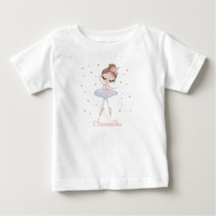 Camiseta Bailarina de Tutu Fofa Menina de Aniversário Perso