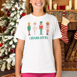 Camiseta Bailarina do Quebra-Nozes Natalino Festivo