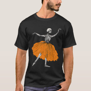 Camiseta Bailarina Esqueleto Dança Tutu Ballet Assustador D