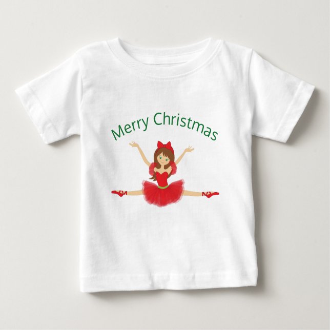 Camiseta Bailarina Feliz Natal | Balé (Frente)