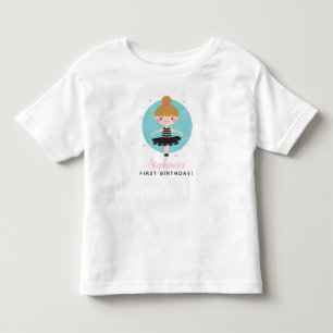 Camiseta Bailarina Fofa de Vestido Preto Festa de Aniversár