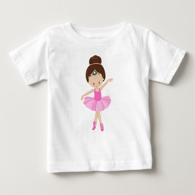 Camiseta Bailarina, Garota de Ballet, Dançarina de Ballet,  (Frente)
