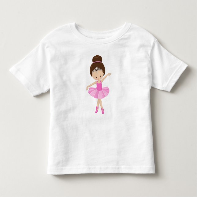 Camiseta Bailarina, Menina de Ballet, Dançarina de Ballet,  (Frente)