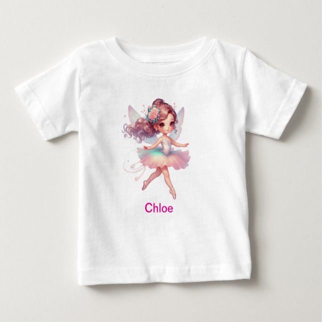 Camiseta Bailarina personalizada com nome de menina (Frente)
