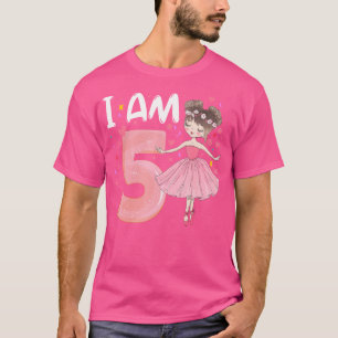 Camiseta Bailarina Rosa Dançando-Menina