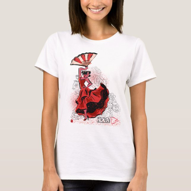 Camiseta bailarino flamenco espanhol (Frente)