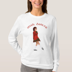 Camiseta Bailarino Irlandês de Sapato Macio de Vermelho