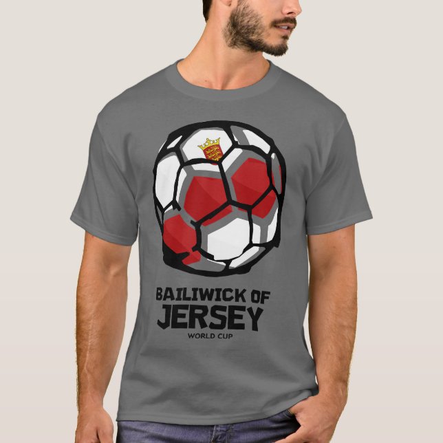 Camiseta Bailiado da Bandeira do País de Jersey (Frente)