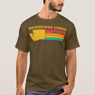 Camiseta Bainbridge Island Washington Vintage se aflita tan