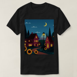 Camiseta Bairro suburbano à noite
