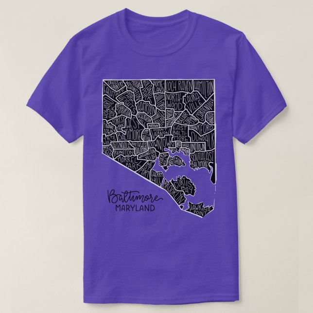 Camiseta Bairros de Baltimore (Frente do Design)