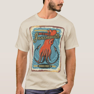 Camiseta Bait Innsmouth e Lovecraft para pesca de combate