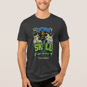 Camiseta Baixa Habilidade Alta Confiança Personalizado Dive