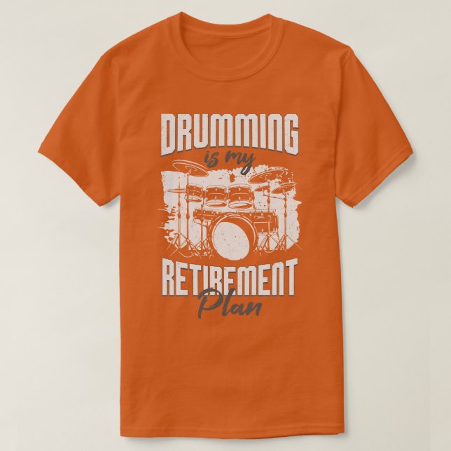 Camiseta Baixar É O Meu Presente Do Drummer Do Plano De Ref (Frente do Design)