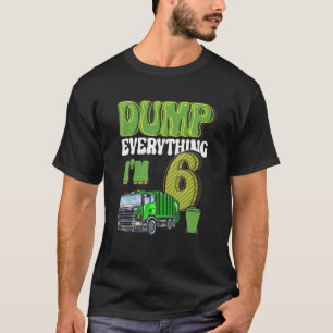 Camiseta Baixe tudo que tenho 6 anos, Caminhão de Lixo 6 B
