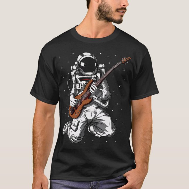 Camiseta Baixista Astronauta Espacial (Frente)