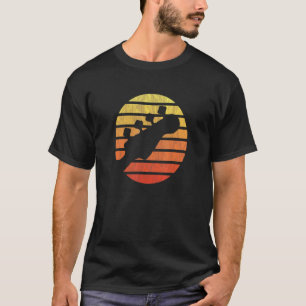 Camiseta Baixista Contrabaixista Contrabaixo Pôr do Sol Ret