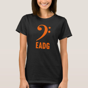 Camiseta Baixista Eadg F Cle Sol Musical Baixo Pauta