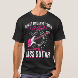 Camiseta Baixista Garotas Baixista Mulheres Música Baixo G