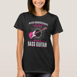 Camiseta Baixista Garotas Baixista Mulheres Música Baixo G