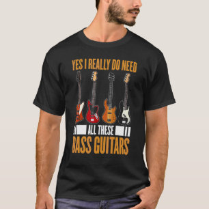 Camiseta Baixo Baixista Mulheres E Homens Tocador De Baixo