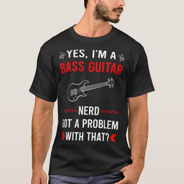 Camiseta Baixo com Problema Guitarrista de Baixo (Frente)