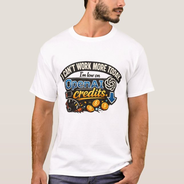 Camiseta Baixo em Créditos OpenAI (Frente)