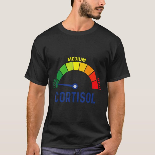 Camiseta Baixos níveis de cortisol v meme  (Frente)