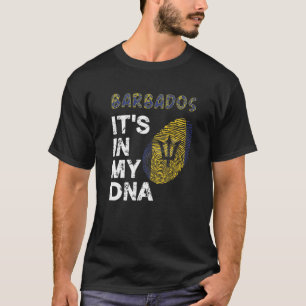 Camiseta Bajan Roots Está no Meu Dna Fingerprint Flag Barba