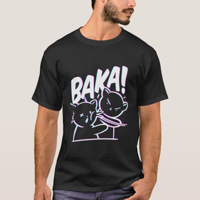 Camiseta Baka Cat Anime Japan Cosplay Otaku Merch Kawaii 36 (Frente)
