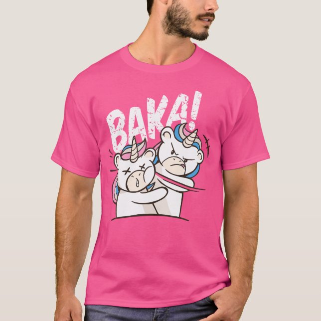 Camiseta Baka Idiot Funny Unicores Japoneses (Frente)