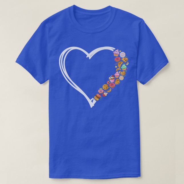 Camiseta Bake Baking Heart Cookie Donut Cupcake  (Frente do Design)