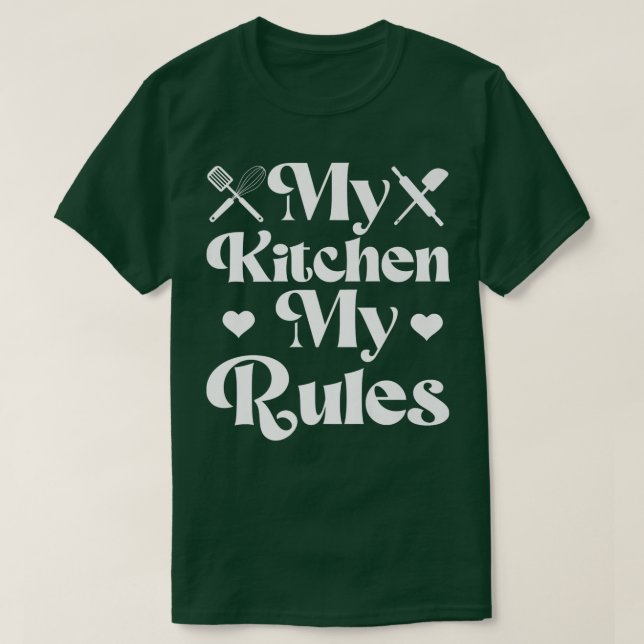 Camiseta Bake Baking My Kitchen My Rules  (Frente do Design)