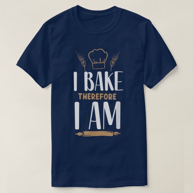 Camiseta Bake Baking Rolling Pin 53 (Frente do Design)