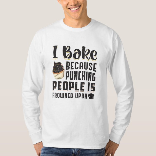 Camiseta Baker Bakery Assar Bake Baking Bread Engraçado Pre (Frente)