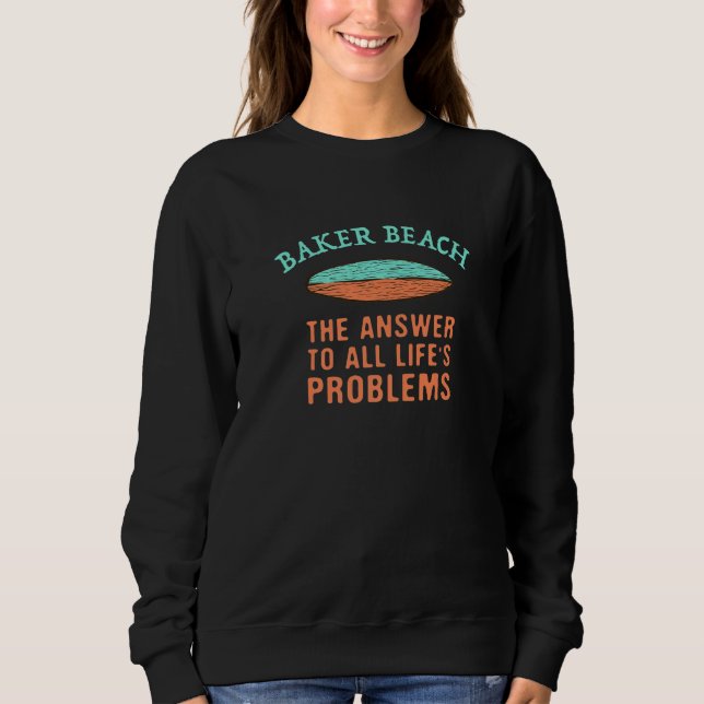 Camiseta Baker Beach Answer To All Life's Problems Surfing  (Frente)