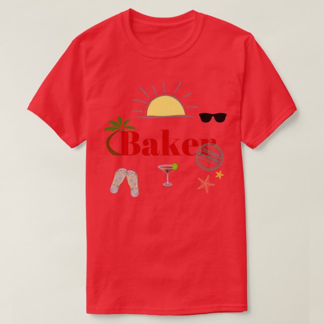 Camiseta Baker de férias (Frente do Design)