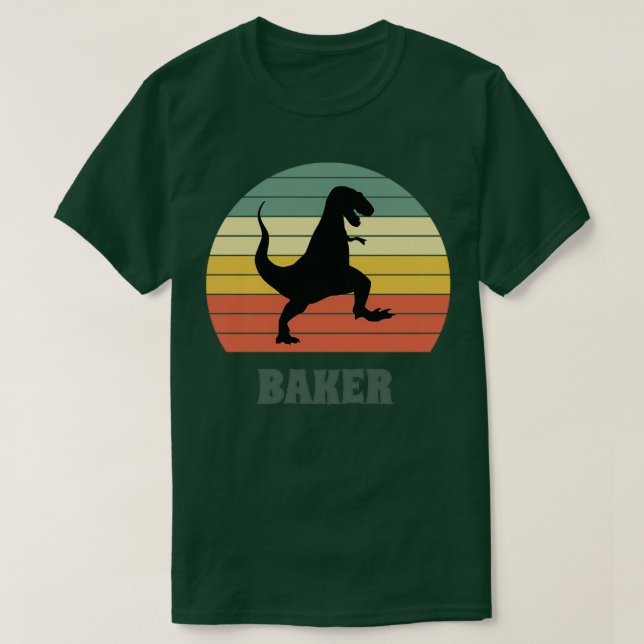 Camiseta Baker Dinossaur Funny Baker Ideia (Frente do Design)