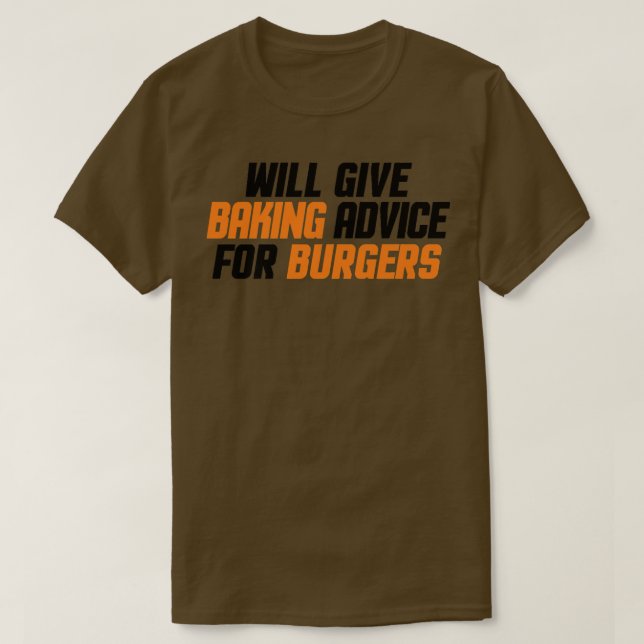 Camiseta Baker Engraçado, Chef De Pastelaria Dará Conselhos (Frente do Design)